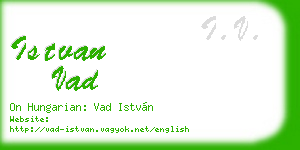 istvan vad business card